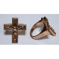 Кольцо Печатка с крестом 1