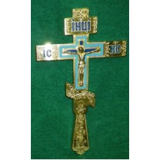 11 Крест восьмиконечный большой с голубым