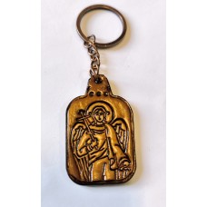 Брелок нат кожа Ангел Хранитель ( односторонний)