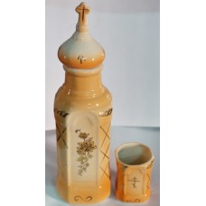 Бутылка и стакан керамика Оранжевая желт Г