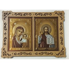 Казанская Спаситель Иконы дерево под оргстеклом