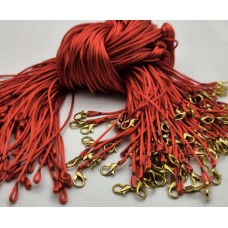 Нить АТЛАС  карабинчик с застежкой (КРАБИК) (детская 0,4м) - красная