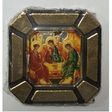 Троица Ветхозаветная Одинарная икона в стекле    упаковка 25 шт