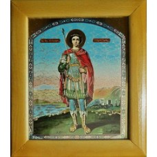 Георгий с копьем Деревянная рамка 15х18