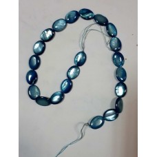 Синий овальный камень на нитке 22шт цена за нитку