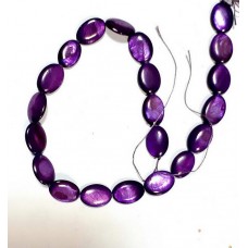 Фиолетовый овальный камень на нитке 22шт цена за нитку