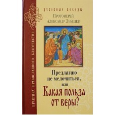 Предлагаю не мелочиться, или какая польза от веры? Протоиер. Ал-др Лебедев (тв, ср) М.: Лепта. 429 с